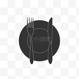 西餐图标图片_餐饮图标刀叉西餐