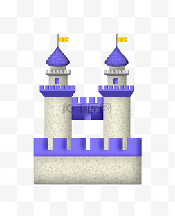 城堡梦幻图片_魔法城堡蓝色建筑