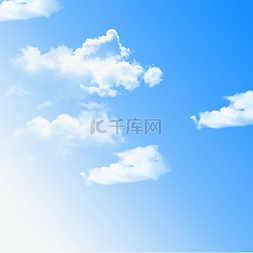 蓝天白云素材图片_太阳照蓝天白云