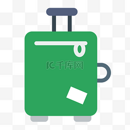 绿色简约行李箱插图