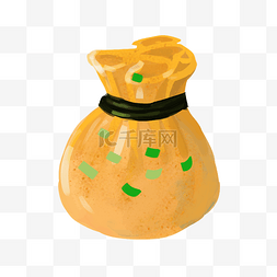黄色的蒸饺装饰插画