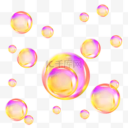 彩色透明小图片_透明彩色泡泡