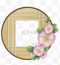 中国风古风竹子图片_古风竹子窗格和花卉