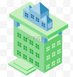 绿色房子图片_绿色小区住房