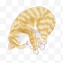 猫咪png下载图片_卡通睡觉的小猫下载