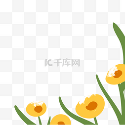 卡通黄色的花朵免抠图