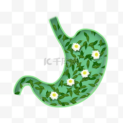 肠胃绿色宣传图片