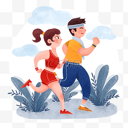 健身运动小人图片_跑步健身减肥人物
