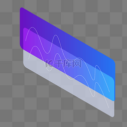 紫色曲线数据分析元素