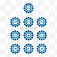 劳动节蓝色数字序号