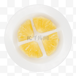 水果摆盘图片_黄色菠萝摆盘