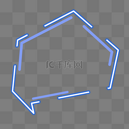 创意简约霓虹几何边框