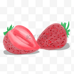 水果草莓夏季手绘