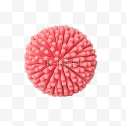 毛刺球图片_粉色毛刺球