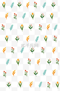植物印花底纹装饰图