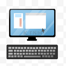 黑色键盘图片_黑色台式电脑