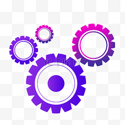 零件齿轮图片_紫色机械齿轮