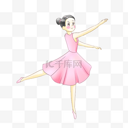 跳芭蕾舞的女孩卡通png