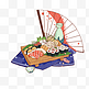国风美食刺身寿司组合