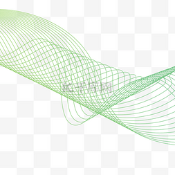 绿色背景几何图片_波浪线条绿色抽象