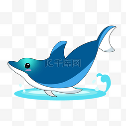 蓝色海洋海豚图片_蓝色海洋动物海豚