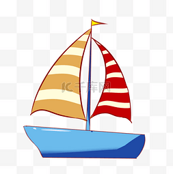 清新简约海上帆船