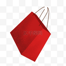 大红色购物袋