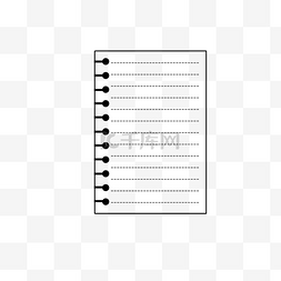 矢量卡通扁平化长方形日记本文本