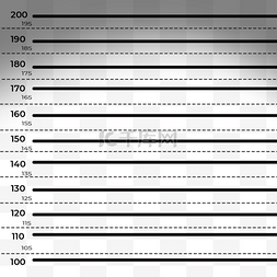厘米单位虚线监狱条纹元素