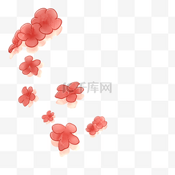 个性花朵图片_红色手绘花朵