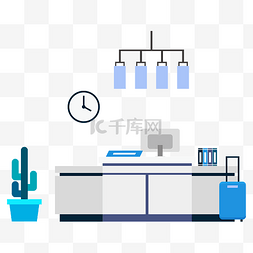 收银台png图片_酒店大堂