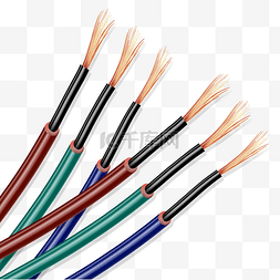 彩色电缆图片_彩色电力电线