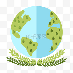 世界地球日绿色环保地球
