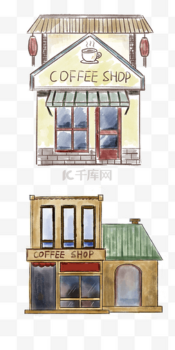 水彩咖啡厅餐厅