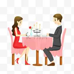 约会浪漫图片_西餐厅约会情侣