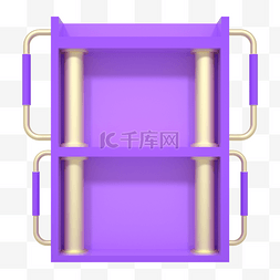 产品圆柱图片_C4D紫金色立体电商促销展台框圆柱