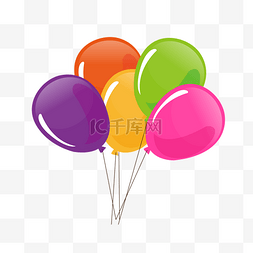 一把气球图片_五彩气球节日庆祝