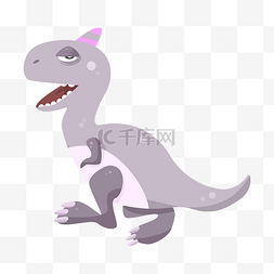 紫色的恐龙图片_站立行走的恐龙 