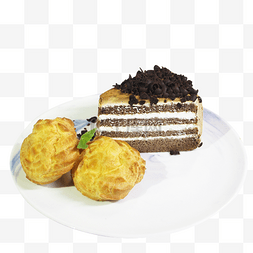 泡芙美食图片_黑森林蛋糕和泡芙