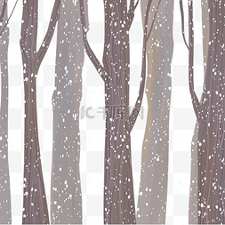 灰色树干图片_灰色冬季树干插画