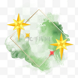 圣诞节边框情人节图片_星星圣诞节金丝边框