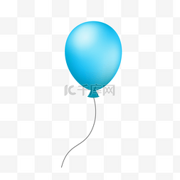 简约蓝色渐变气球