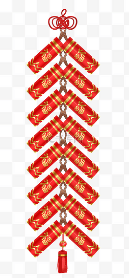 春节装饰红鞭炮