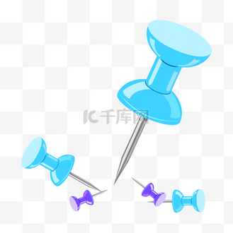 大头钉卡通插画