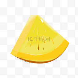 黄色切开菠萝水果