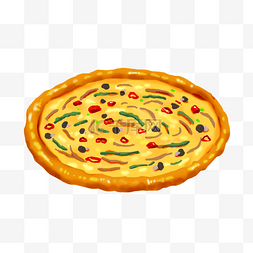 圆形快餐披萨插图