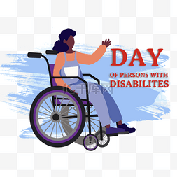轮椅人图片_international day of disabled persons坐轮