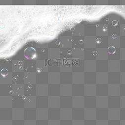 泡沫漂浮素材图片_写实质感创意泡泡水元素