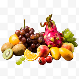 新鲜水果葡萄火龙果
