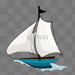 白色杨帆帆船